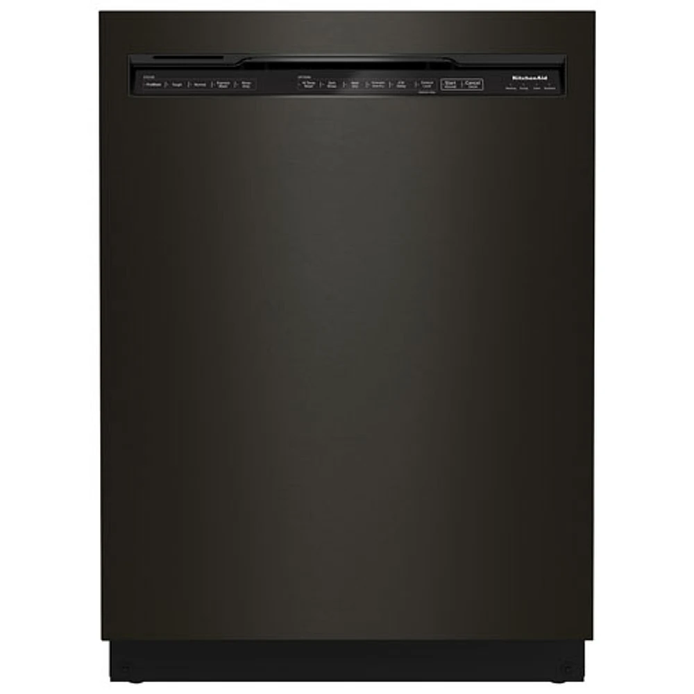 KitchenAid 24" 44dB Built-In Dishwasher with Stainless Steel Tub (KDFM404KBS) - Black Stainless