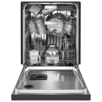 KitchenAid 24" 44dB Built-In Dishwasher with Stainless Steel Tub (KDFM404KBS) - Black Stainless