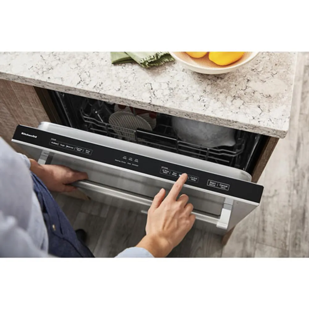 KitchenAid 24" 44dB Built-In Dishwasher with Stainless Steel Tub (KDTM404KPS) - PrintShield Stainless