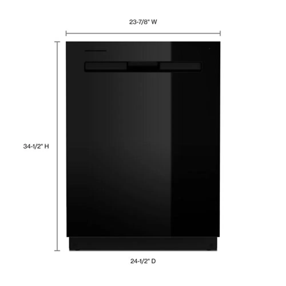 Maytag 24" 47dB Built-In Dishwasher with Stainless Steel Tub & Third Rack (MDB8959SKB) - Black