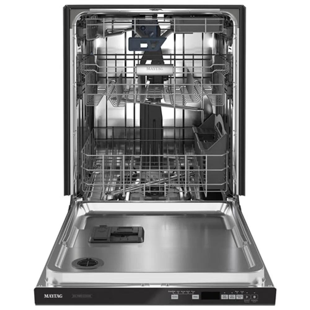 Maytag 24" 47dB Built-In Dishwasher with Stainless Steel Tub & Third Rack (MDB8959SKB) - Black