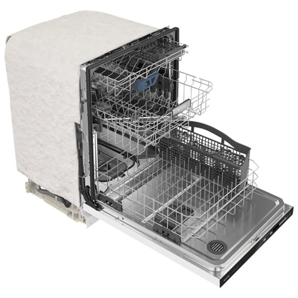 Maytag 24" 47dB Built-In Dishwasher with Stainless Steel Tub & Third Rack (MDB8959SKW) - White