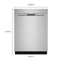 Maytag 24" 44dB Built-In Dishwasher with Stainless Steel Tub & Third Rack (MDB9959SKZ) - Stainless