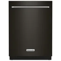 KitchenAid 24" 44dB Built-In Dishwasher with Stainless Steel Tub (KDTM604KBS) - Black Stainless