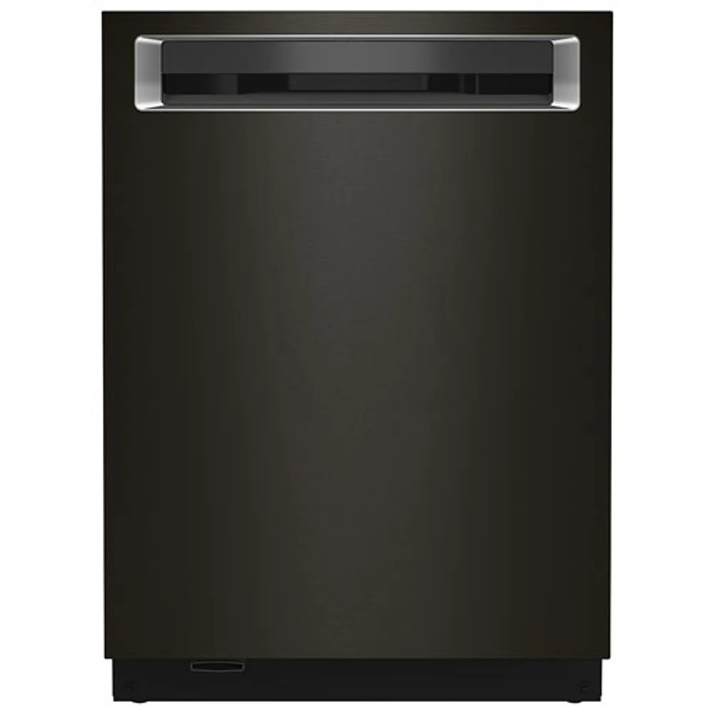 KitchenAid 24" 44dB Built-In Dishwasher with Stainless Steel Tub (KDPM604KBS) - Black Stainless