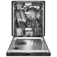 KitchenAid 24" 44dB Built-In Dishwasher with Stainless Steel Tub (KDPM604KBS) - Black Stainless
