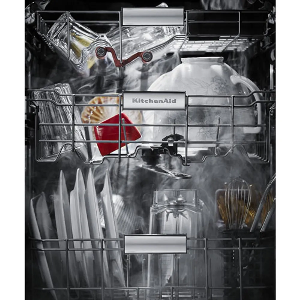 KitchenAid 24" 44dB Built-In Dishwasher with Stainless Steel Tub (KDPM804KPS) - PrintShield Stainless