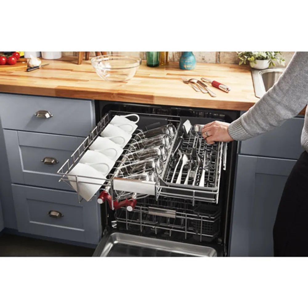 KitchenAid 24" 44dB Built-In Dishwasher with Stainless Steel Tub (KDPM804KPS) - PrintShield Stainless