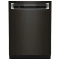 KitchenAid 24" 44dB Built-In Dishwasher with Stainless Steel Tub (KDPM804KBS) - Black Stainless