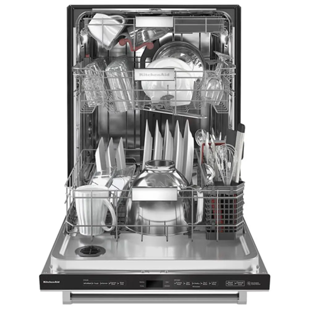 KitchenAid 24" 44dB Built-In Dishwasher with Stainless Steel Tub (KDTM704KPS) - PrintShield Stainless