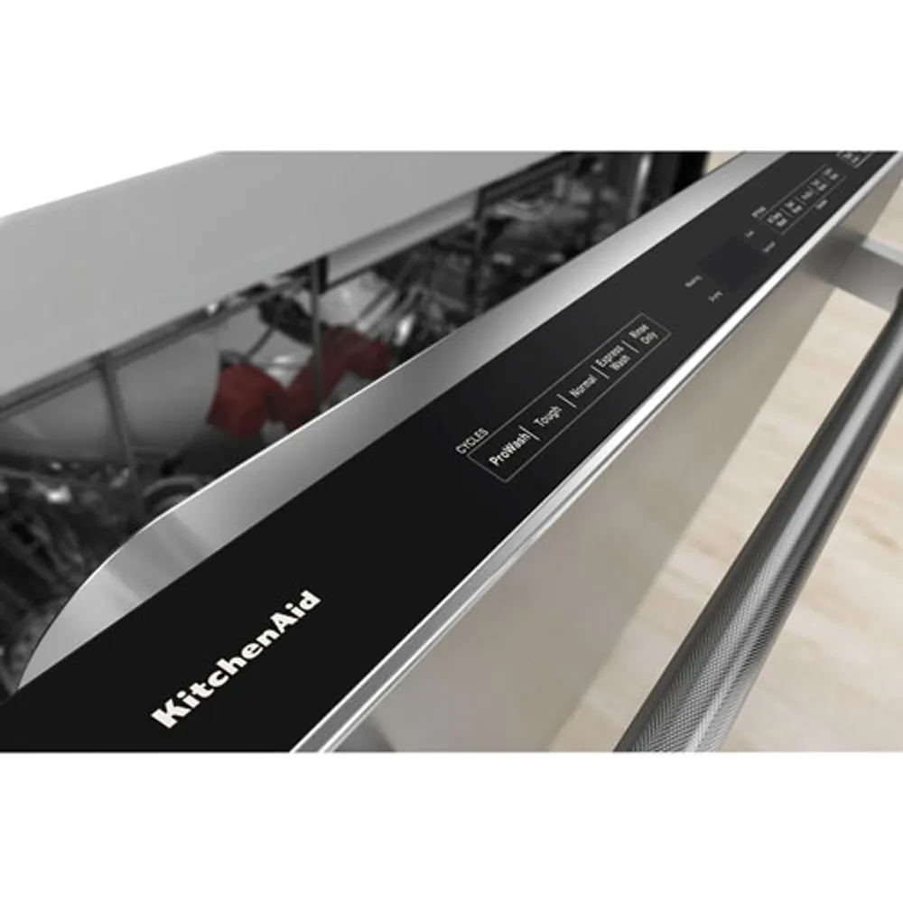 KitchenAid 24" 44dB Built-In Dishwasher with Stainless Steel Tub (KDTM704KPS) - PrintShield Stainless