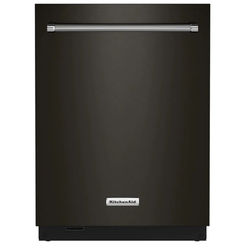 KitchenAid 24" 44dB Built-In Dishwasher with Stainless Steel Tub (KDTM804KBS) - Black Stainless