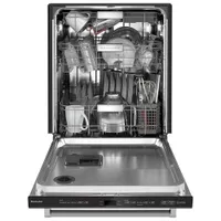 KitchenAid 24" 44dB Built-In Dishwasher with Stainless Steel Tub (KDTM804KBS) - Black Stainless