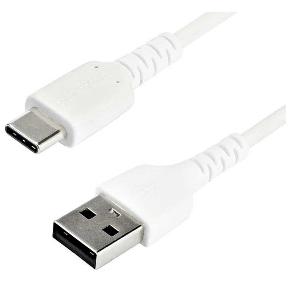 StarTech 2m (6.6 ft.) USB-A to USB-C Cable (RUSB2CC2MW) - White