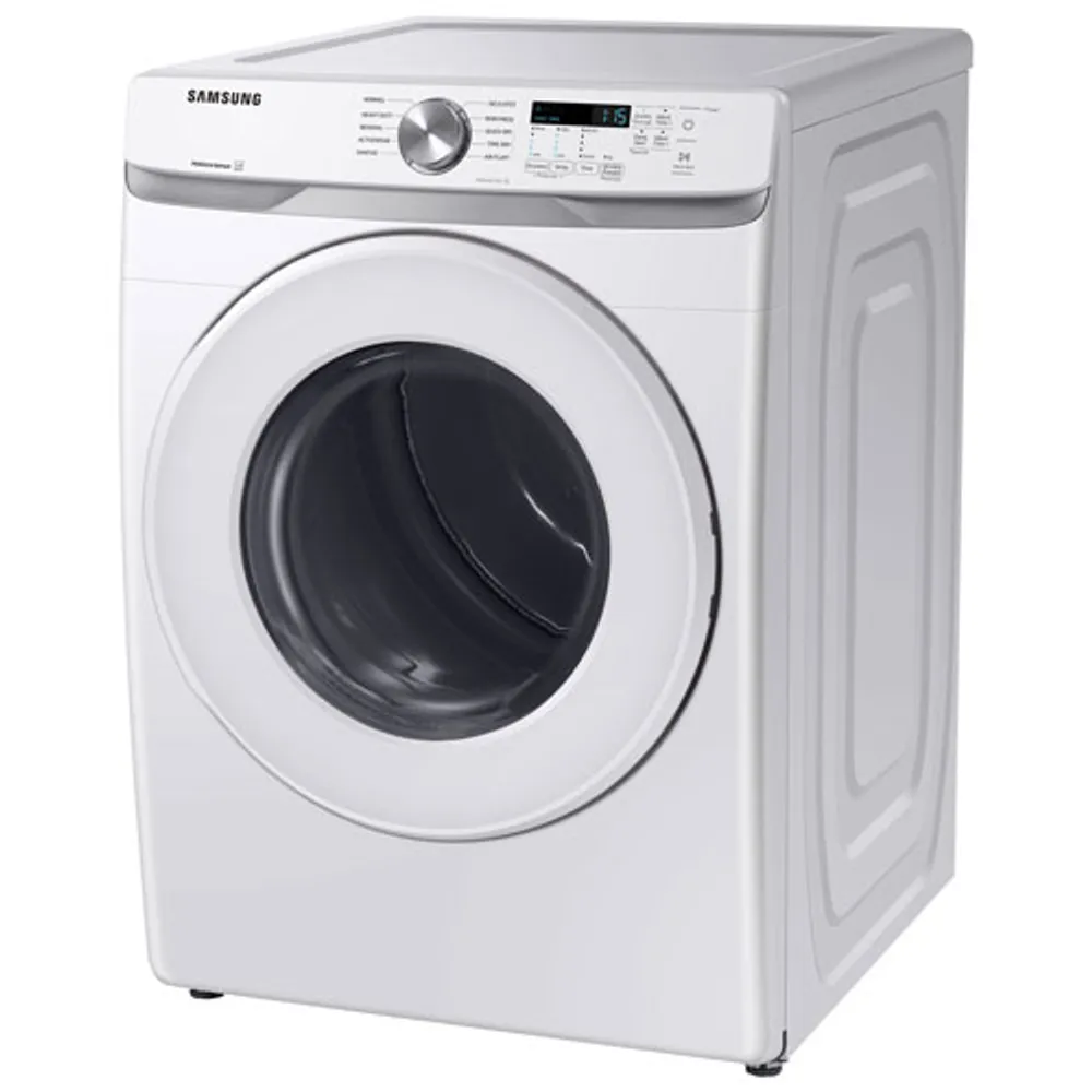 Sécheuse électrique de 7,5 pi³ de Samsung (DVE45T6005W/AC) - Blanc