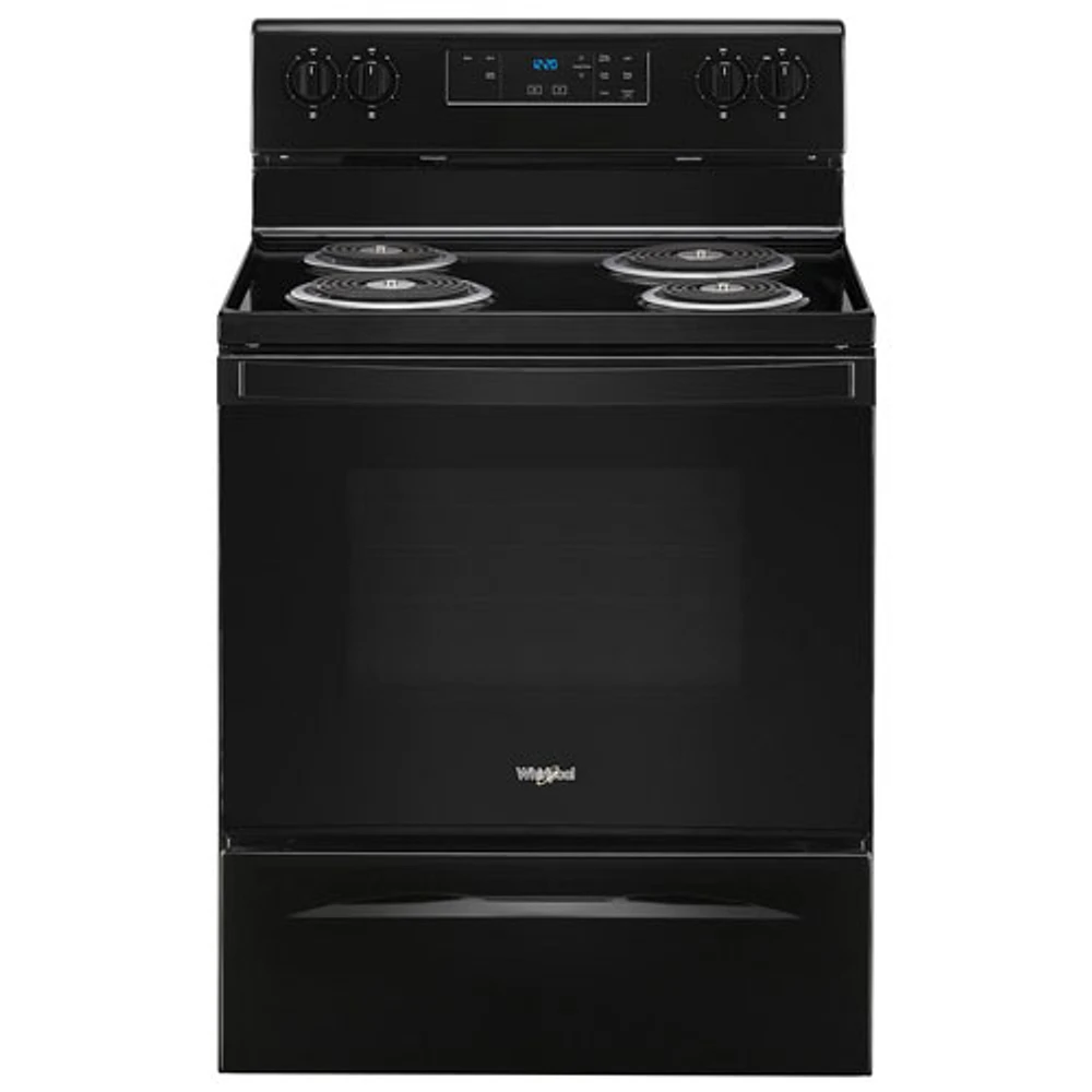 Whirlpool 30" 4.8 Cu. Ft. Freestanding Electric Coil Top Range (YWFC150M0JB) - Black