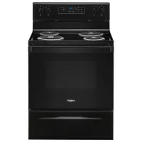 Whirlpool 30" 4.8 Cu. Ft. Freestanding Electric Coil Top Range (YWFC150M0JB) - Black