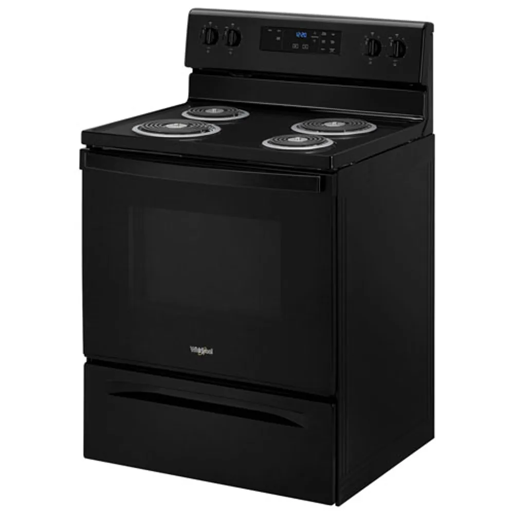 Whirlpool 30" 4.8 Cu. Ft. Freestanding Electric Coil Top Range (YWFC150M0JB) - Black