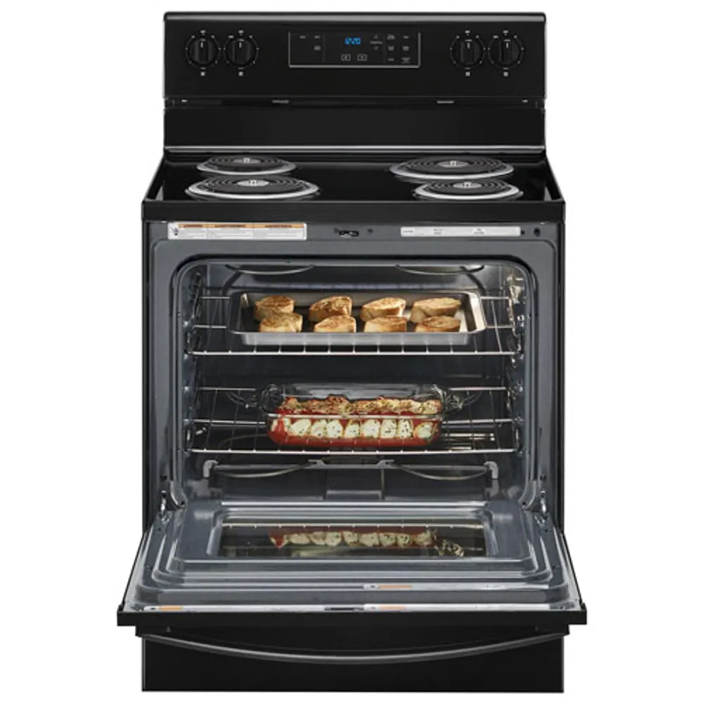 Whirlpool 30" 4.8 Cu. Ft. Freestanding Electric Coil Top Range (YWFC150M0JB) - Black