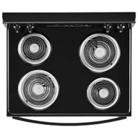 Whirlpool 30" 4.8 Cu. Ft. Freestanding Electric Coil Top Range (YWFC150M0JB) - Black