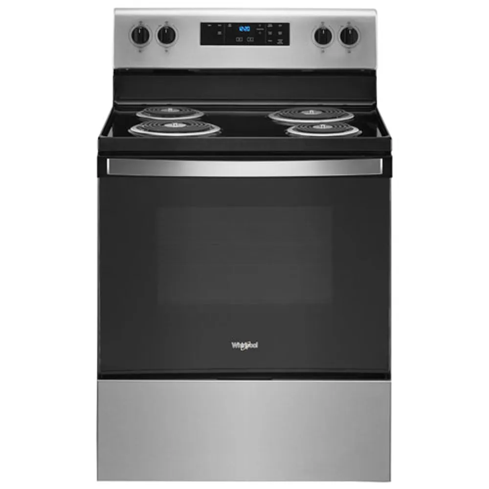 Whirlpool 30" 4.8 Cu. Ft. Self-Clean Freestanding Electric Coil Top Range (YWFC315S0JS) - Stainless Steel