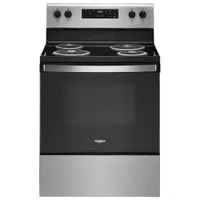 Whirlpool 30" 4.8 Cu. Ft. Self-Clean Freestanding Electric Coil Top Range (YWFC315S0JS) - Stainless Steel