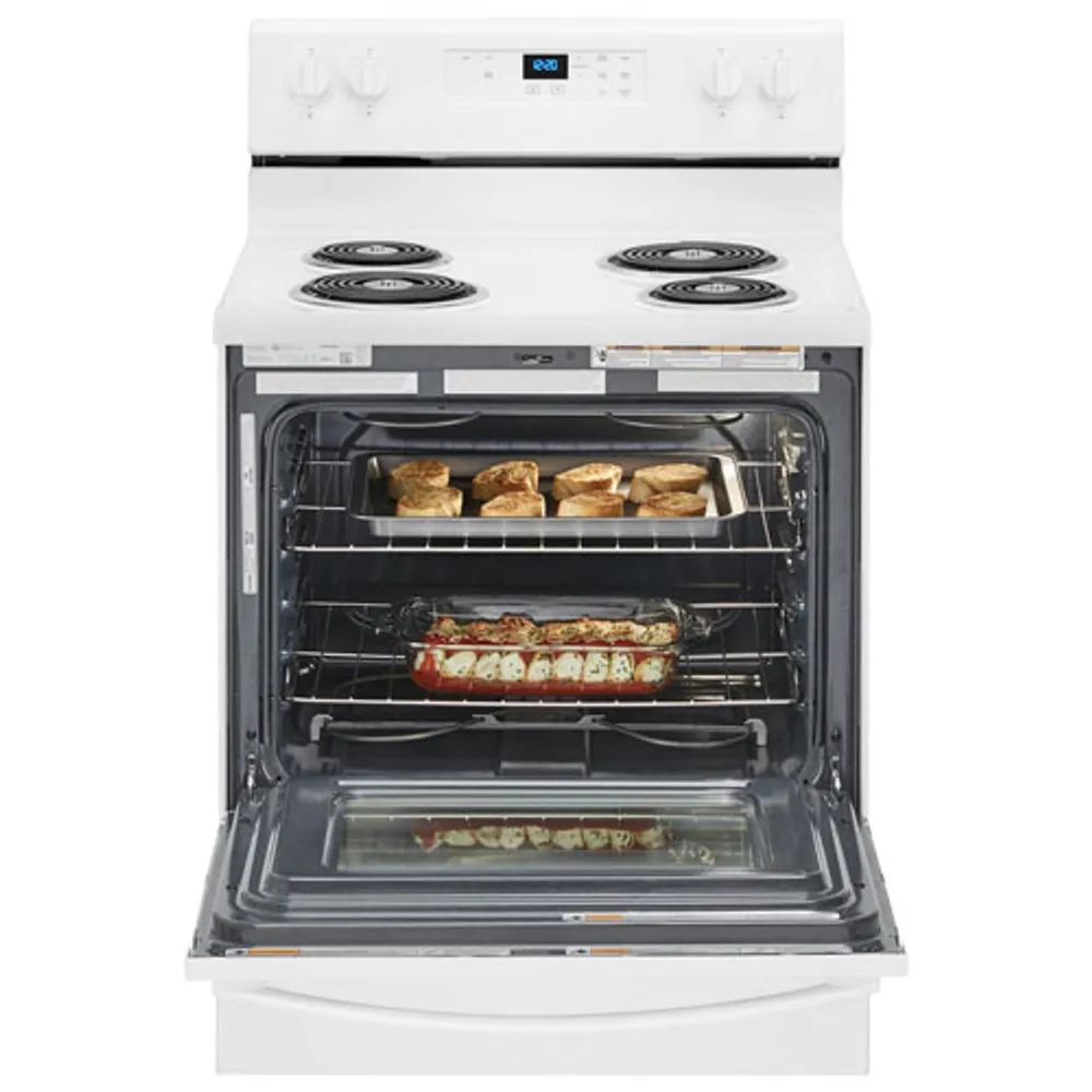 Whirlpool 30" 4.8 Cu. Ft. Freestanding Electric Coil Top Range (YWFC150M0JW) - White