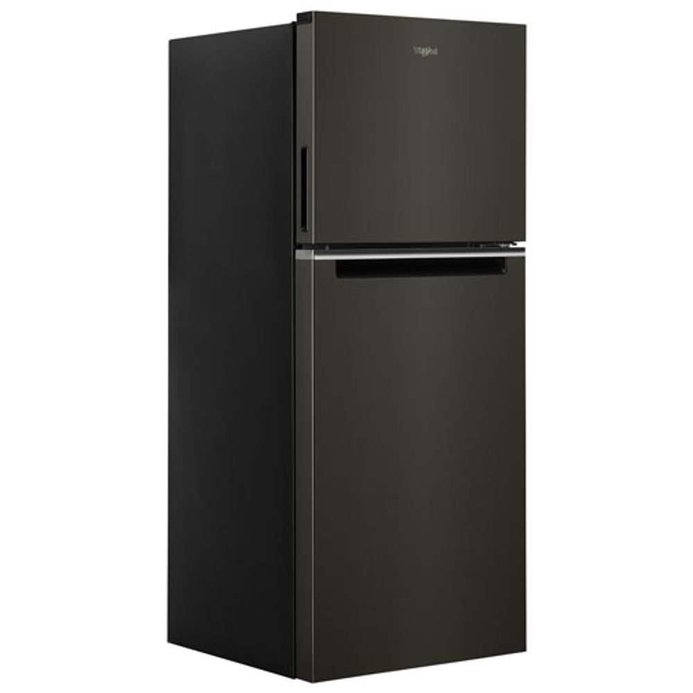 Whirlpool 24" 11.6 Cu. Ft. Top Freezer Refrigerator with LED Lighting (WRT312CZJV) - Black Stainless