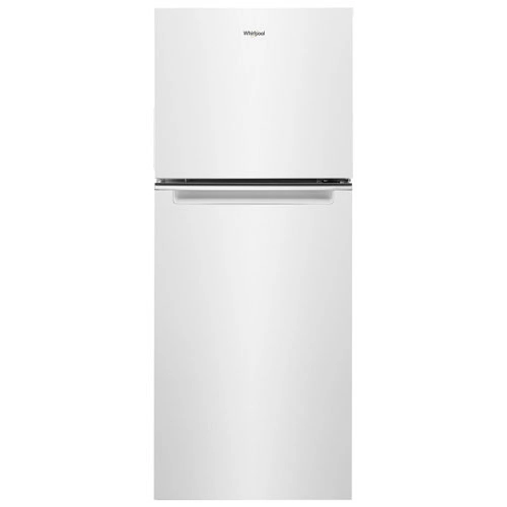 Réfrigérateur à congélateur supérieur 11,6 pi³ 24 po éclairage DEL de Whirlpool (WRT312CZJW) - Blanc