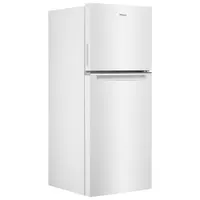 Réfrigérateur à congélateur supérieur 11,6 pi³ 24 po éclairage DEL de Whirlpool (WRT312CZJW) - Blanc