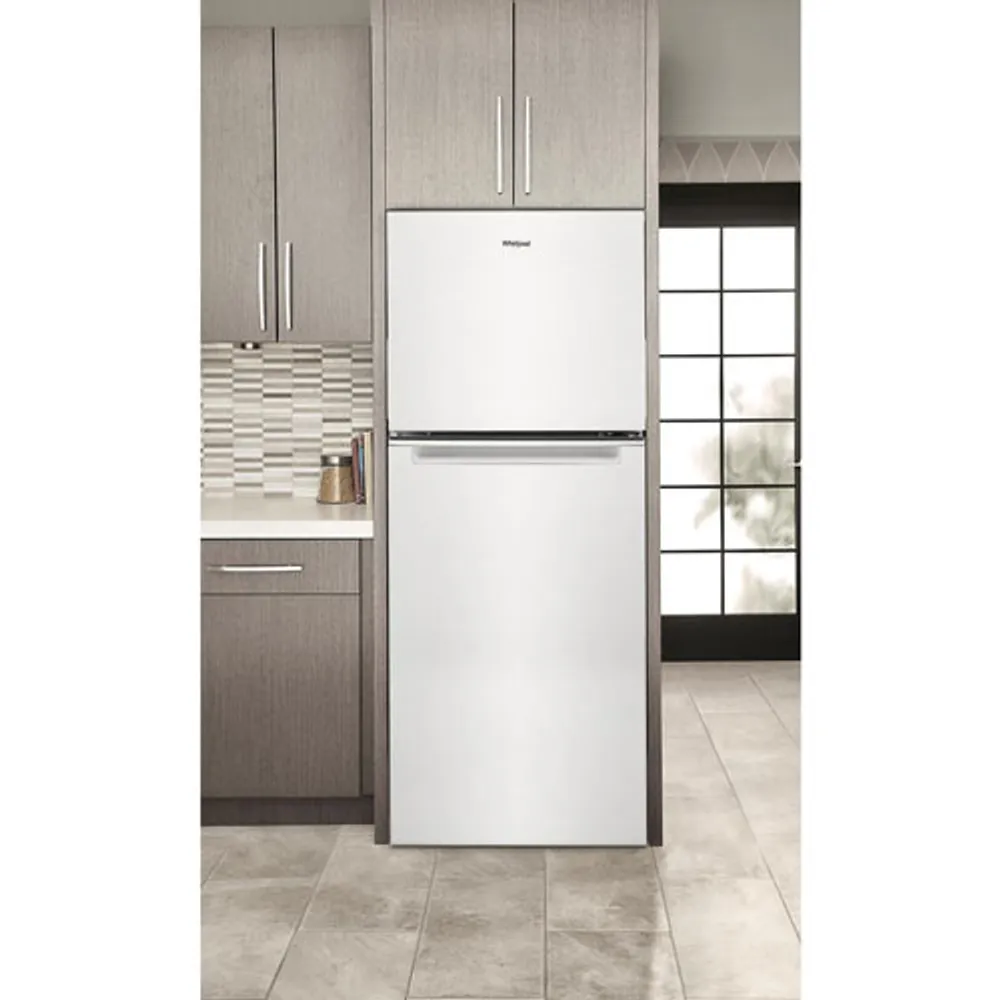 Whirlpool 24" 11.6 Cu. Ft. Top Freezer Refrigerator with LED Lighting (WRT312CZJW) - White