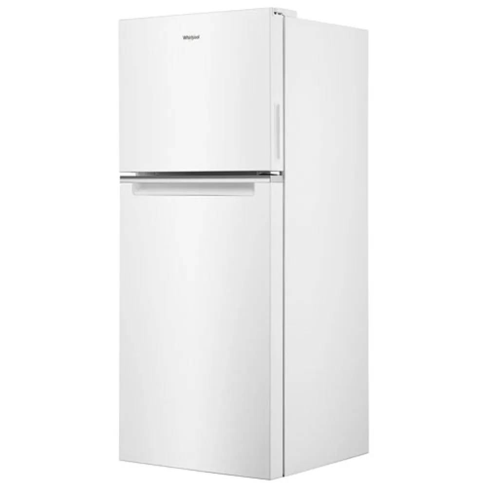 Réfrigérateur à congélateur supérieur 11,6 pi³ 24 po éclairage DEL de Whirlpool (WRT312CZJW) - Blanc