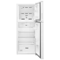 Réfrigérateur à congélateur supérieur 11,6 pi³ 24 po éclairage DEL de Whirlpool (WRT312CZJW) - Blanc