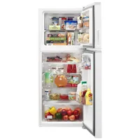 Réfrigérateur à congélateur supérieur 11,6 pi³ 24 po éclairage DEL de Whirlpool (WRT312CZJW) - Blanc