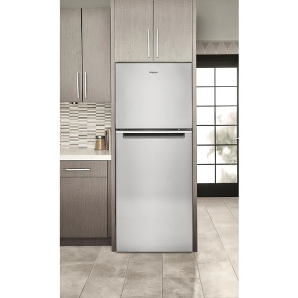 Whirlpool 24" 11.6 Cu. Ft. Top Freezer Refrigerator with LED Lighting (WRT312CZJZ) - Stainless Steel