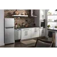 Whirlpool 24" 11.6 Cu. Ft. Top Freezer Refrigerator with LED Lighting (WRT312CZJZ) - Stainless Steel