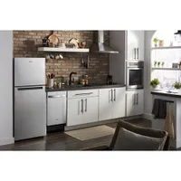 Whirlpool 24" 11.6 Cu. Ft. Top Freezer Refrigerator with LED Lighting (WRT312CZJZ) - Stainless Steel