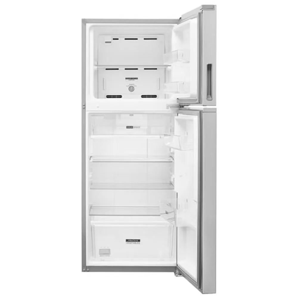 Whirlpool 24" 11.6 Cu. Ft. Top Freezer Refrigerator with LED Lighting (WRT312CZJZ) - Stainless Steel