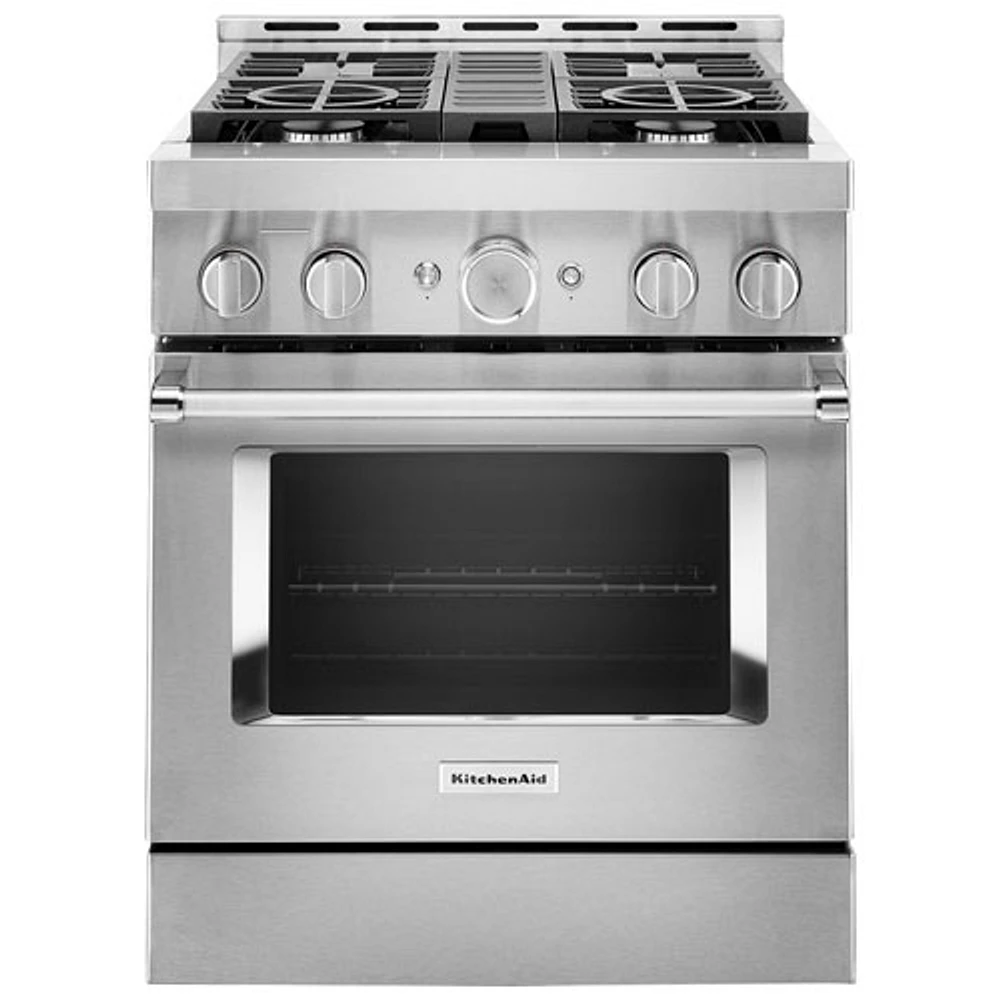 KitchenAid 30" 4.1 Cu. Ft. True Convection Freestanding Gas Range (KFGC500JSS) - Stainless Steel