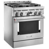 KitchenAid 30" 4.1 Cu. Ft. True Convection Freestanding Gas Range (KFGC500JSS) - Stainless Steel