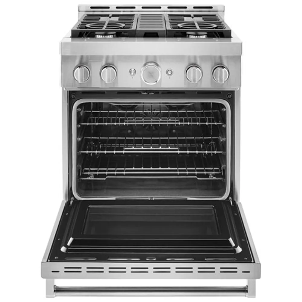 KitchenAid 30" 4.1 Cu. Ft. True Convection Freestanding Gas Range (KFGC500JSS) - Stainless Steel