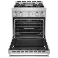 KitchenAid 30" 4.1 Cu. Ft. True Convection Freestanding Gas Range (KFGC500JSS) - Stainless Steel