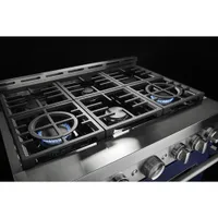 KitchenAid 36" 5.1 Cu. Ft. True Convection 6-Burner Freestanding Gas Range (KFGC506JIB) - Ink Blue