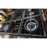 KitchenAid 36" 5.1 Cu. Ft. True Convection 6-Burner Freestanding Gas Range (KFGC506JMH) - Milkshake