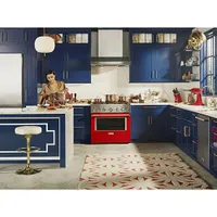 KitchenAid 36" 5.1 Cu. Ft. True Convection 6-Burner Freestanding Gas Range (KFGC506JPA) - Passion Red