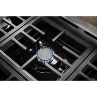 Cuisinière gaz autonome four autonett. conv. vérit. 6 brûleurs 36 po KitchenAid (KFGC506JBK) - Noir