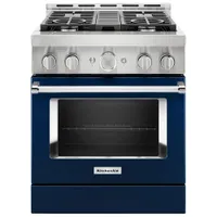 KitchenAid 30" 4.1 Cu. Ft. True Convection Freestanding Gas Range (KFGC500JIB) - Ink Blue