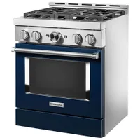 KitchenAid 30" 4.1 Cu. Ft. True Convection Freestanding Gas Range (KFGC500JIB) - Ink Blue