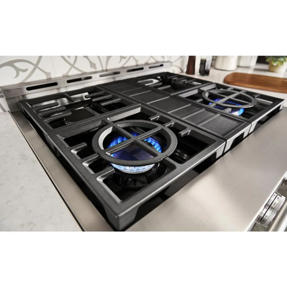 KitchenAid 30" 4.1 Cu. Ft. True Convection Freestanding Gas Range (KFGC500JIB) - Ink Blue