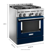 KitchenAid 30" 4.1 Cu. Ft. True Convection Freestanding Gas Range (KFGC500JIB) - Ink Blue